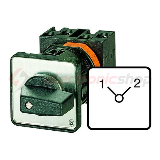 Terhelés 1-2 átkapcsoló 1-pólus 20A 4kW/AC-3/400V előlapra T0-1-8220/EZ EATON - 095799