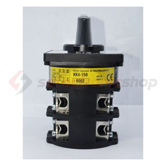 Terhelés be-ki kapcsoló 3P 150A előlapra KK4-150-6002 Ganz KK - 502-0006-002