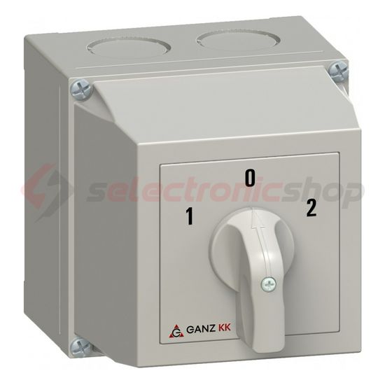 Terhelés irányváltó kapcsoló 3P 32A tokozott KKM1-32-6008 Ganz KK - 4AF6008XB00S40