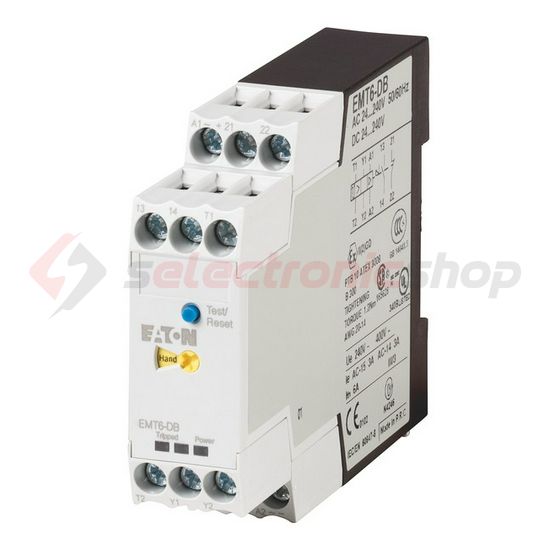 Termisztoros motorvédő relé 1-mérőkör 1ny 1z 24-240VAC-vezérlés 24-240VDC AC/DC EMT6-DB EATON - 066167