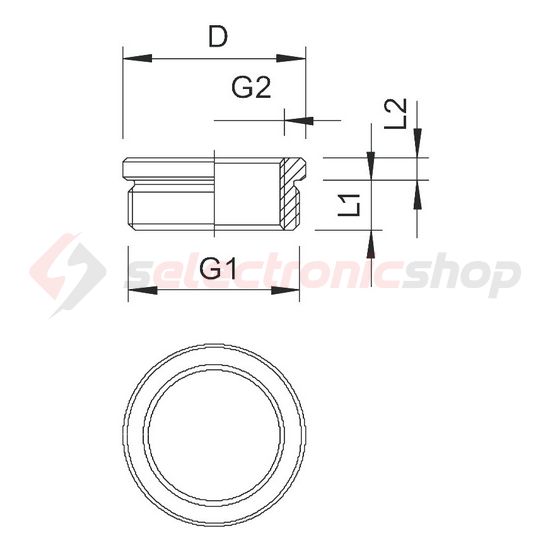 Tömszelence szűkítő PG 16/ PG 13.5 sárgaréz nikkelezett 167 R MS PG16-13 OBO-BETTERMANN - 2089203