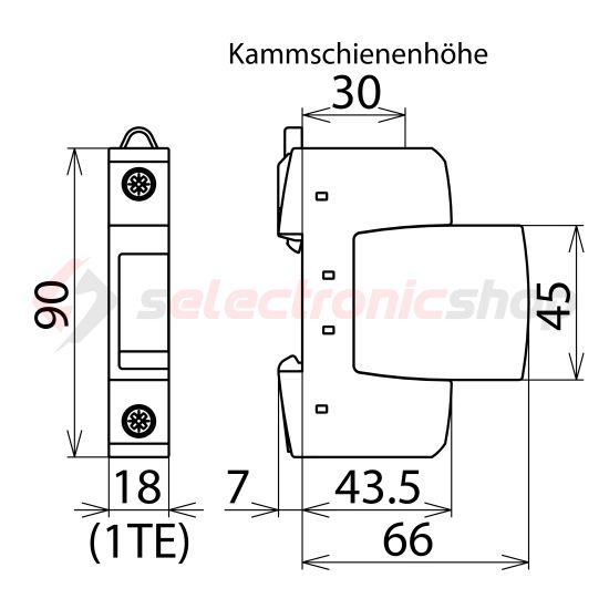 Túlfeszültség-korlátozó DEHNguard C 1P T2 TNC TN-S TN-C-S TT TN 230V/AC 40kA 1M DG S 275 DEHN - 952070
