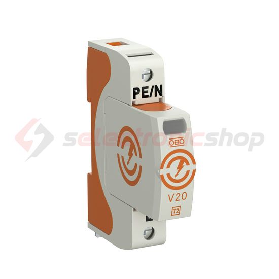 Túlfeszültség-levezető C 1P T2 TNC TN-S TN-C-S TN 230V/AC 40kA 1M V20-1-280 OBO-BETTERMANN - 5095161