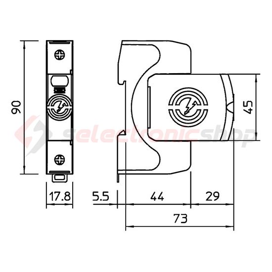 Túlfeszültség-levezető C 1P T2 TNC TN-S TN-C-S TN 230V/AC 40kA 1M V20-1-280 OBO-BETTERMANN - 5095161