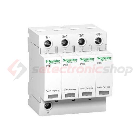 Túlfeszültség-levezető dugaszolható 4P T2 TNC 350V/AC 20kA 8M Acti9 iQuick PRD Schneider - A9L20400
