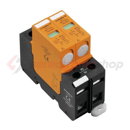 Túlfeszültség-levezető dugaszolható kombi T1+T2 2P T2 230V/AC 2M VPU I 2 280V/12,5KA Weidmüller - 1352150000