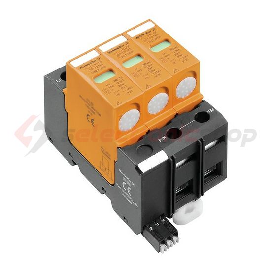 Túlfeszültség-levezető dugaszolható kombi T1+T2 3P T2 TNC 3M VPU I 3 R LCF 280V/12,5KA Weidmüller - 1352100000