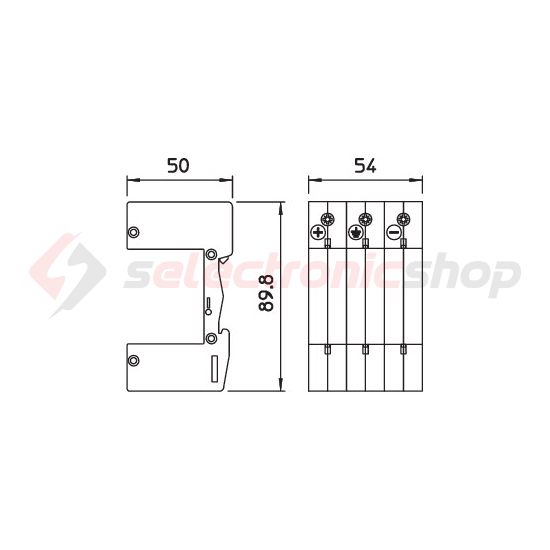 Túlfeszültség-levezető napelemhez  V20-C U-3PH-Y OBO-BETTERMANN - 5096647