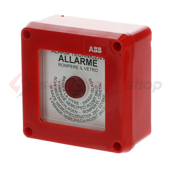 Tűzvédelmi kézi jelzésadó falonkívüli kalapáccsal IP55 tűzriasztó (piros) műanyag piros IP55 ABB - M131800000