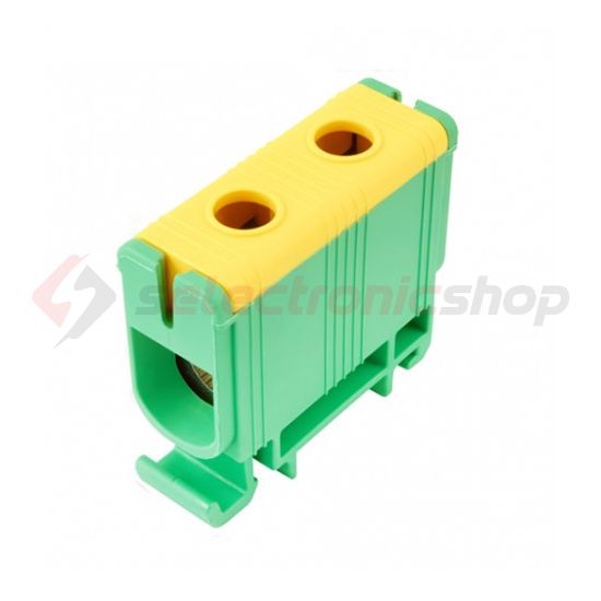 Univerzális sorkapocs PE zöld-sárga 2,5-50mm2Cu 6-50mm2Alu 1P csavaros UK 50/1 PE Pollmann - 2090106