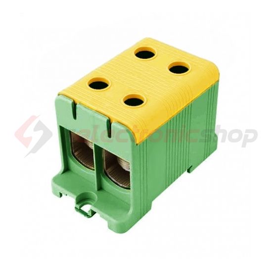 Univerzális sorkapocs PE zöld-sárga 35-240mm2Cu/Alu 1P csavaros UK 240/2 PE Pollmann - 2090215