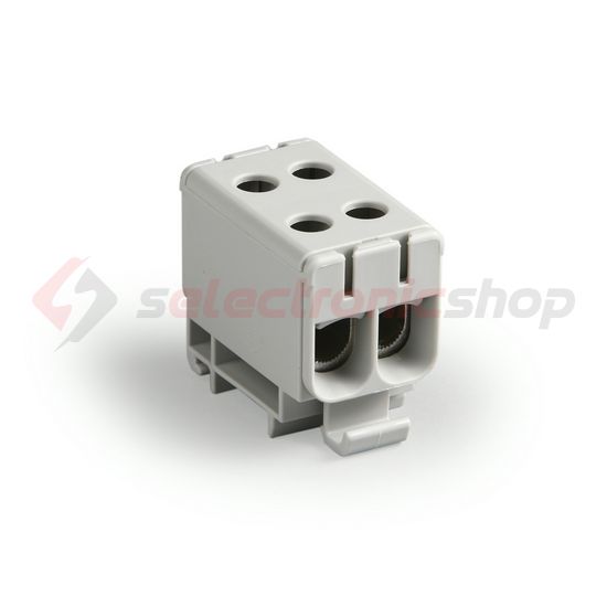 Univerzális sorkapocs szürke 2,5-50mm2Cu 6-50mm2Alu 2P csavaros 4csatl./>25 mm2 KE66 Ensto
