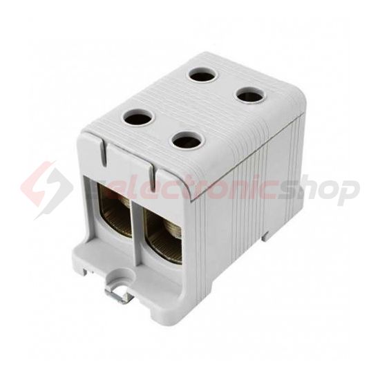 Univerzális sorkapocs szürke 35-150mm2Cu/Alu 1P csavaros 4csatl./>25 mm2 UK 150/2 A Pollmann - 2090210