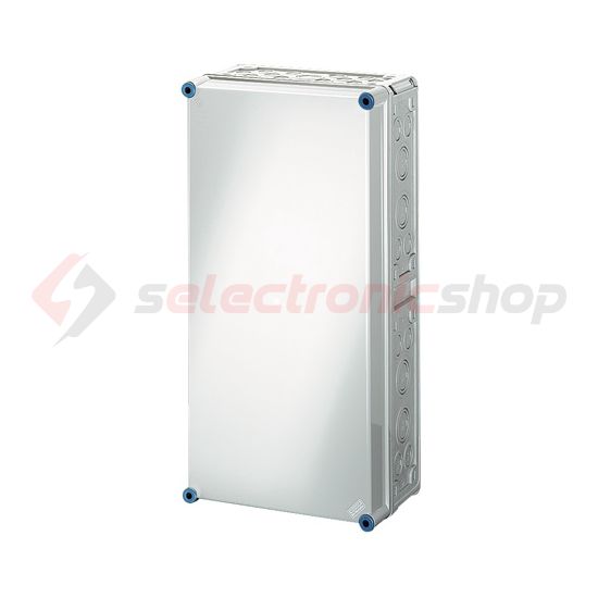 Üres elosztószekrény falonkívüli műanyag fedél 300mm x 600mm x 170mm IP65 Mi 0401 Hensel - 2000012