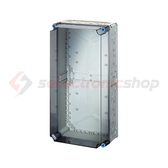 Üres elosztószekrény magasított falonkívüli műanyag átlátszó fedél 300mm x 600mm x Mi 0410 Hensel - 2000290