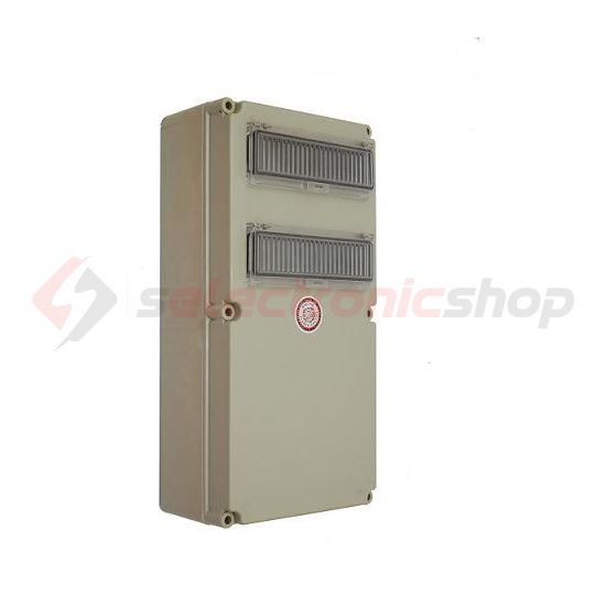 Üres szekrény 2x12modul kalapsínnel műanyag 600mmx 300mmx 170mm PVT 3060 ÁK 2x12 Csatári Plast - CSP36106000