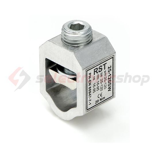 V-kengyel csatlakozó alu/ónozott bronz (AlMgSi) 16-120mm2 28x18,5x38mm  Apator - 25-120SW