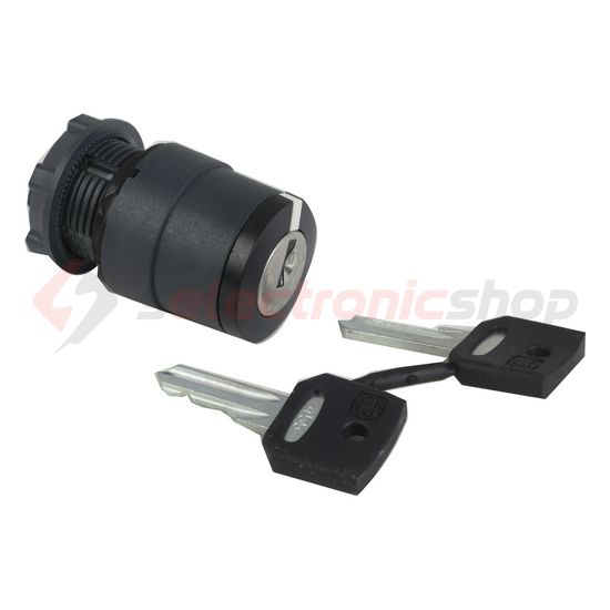 Választókapcsoló fej műanyag d22 Ronis455 kulcsos 2-állású reteszelt kerek Harmony XB5 Schneider - ZB5AG2