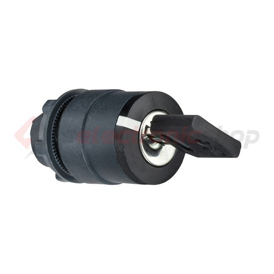 Választókapcsoló fej műanyag d22 Ronis455 kulcsos 2-állású reteszelt kerek Harmony XB5 Schneider - ZB5AG4