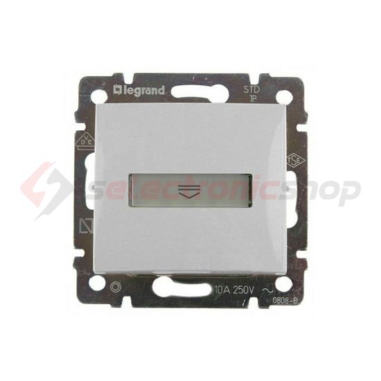 Valena 101 1P hotelkártya-kapcsoló betét közp. fedéllel alumínium süllyesztett IP20 1- LEGRAND - 770234