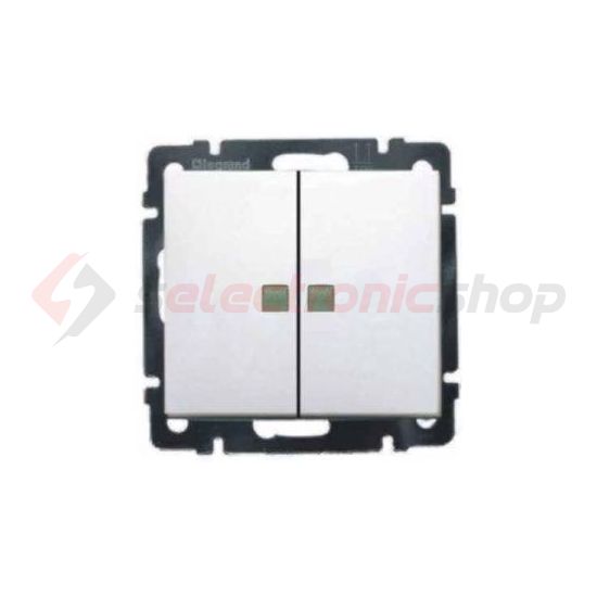 Valena 105 2x1P csillárkapcsoló betét közp. fedéllel fehér süllyesztett IP31 2- LEGRAND - 774213