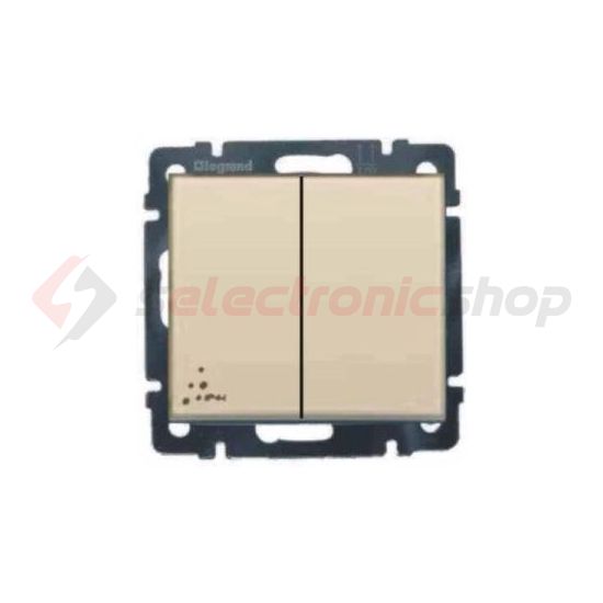 Valena 106+6 kettős váltókapcsoló betét közp. fedéllel elefántcsont süllyesztett IP44 LEGRAND - 774198