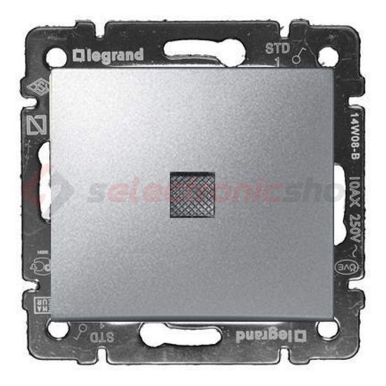 Valena 106 váltókapcsoló betét közp. fedéllel alumínium süllyesztett IP31 1- LEGRAND - 770125