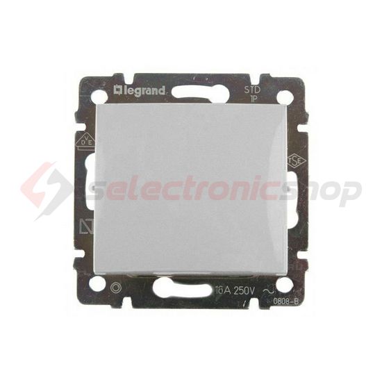 Valena 106 váltókapcsoló betét közp. fedéllel alumínium süllyesztett IP31 1- LEGRAND - 770205