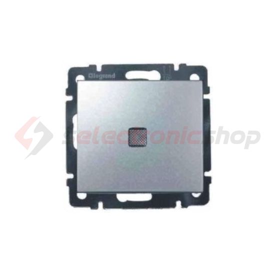 Valena 106 váltókapcsoló +jelzőfény betét közp. fedéllel alumínium süllyesztett IP31 1- LEGRAND - 770126
