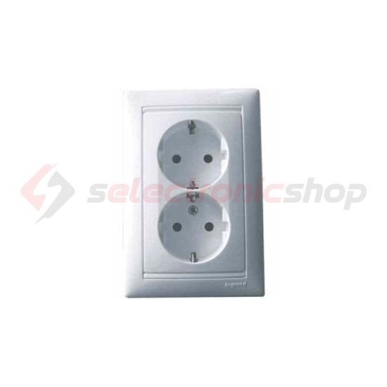 Valena 162/2 dugalj földelt központi fedlap fehér IP20 süllyesztett csavaros LEGRAND - 774400