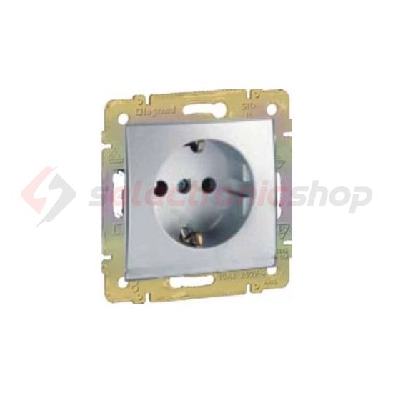 Valena 162 dugalj földelt központi fedlap gyerekzárral alumínium IP21 süllyesztett LEGRAND - 770121