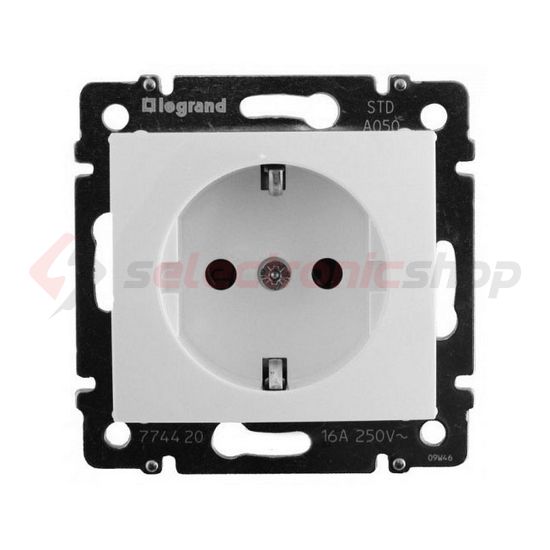 Valena 162 dugalj földelt központi fedlap gyerekzárral fehér IP21 süllyesztett LEGRAND - 774222