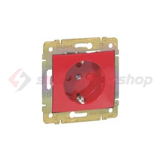 Valena 162 dugalj földelt központi fedlap piros IP20 süllyesztett csavaros LEGRAND - 774327