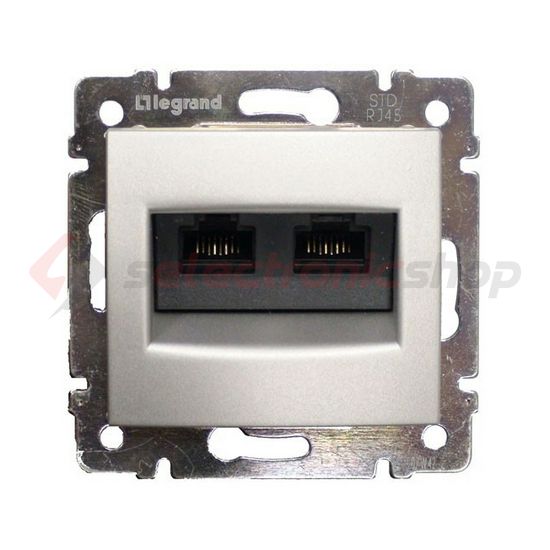 Valena adatcsatlakozó dugalj UTP 2xRJ45 8(8) Cat6 alumínium LEGRAND - 770247