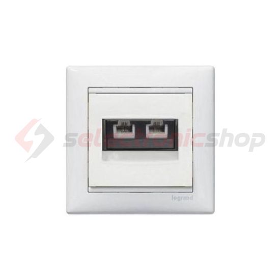Valena adatcsatlakozó dugalj UTP RJ45 8(8) Cat5e fehér csavaros LEGRAND - 774239