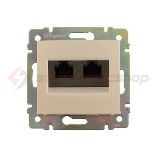 Valena adatcsatlakozó STP Cat6 elefántcsont 2xRJ45 metszőkapcsos LEGRAND - 774173