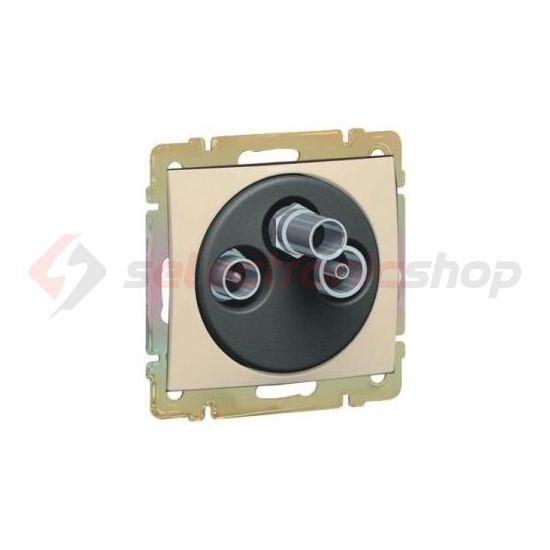 Valena antenna aljzat TV-R-SAT csillagpontos süllyesztett 3-kimenet végzáró 1.5dB/860MHz elefántcsont LEGRAND - 774335