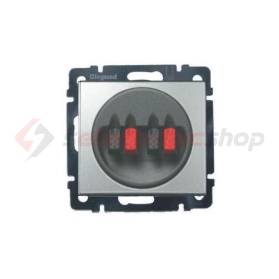 Valena hangszóró csatlakozó betét közp. fedéllel sztereó műanyag alumínium LEGRAND - 770124