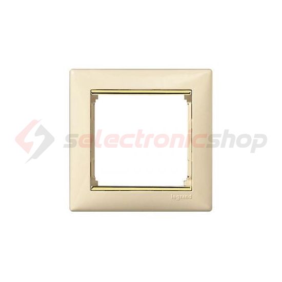 Valena keret 1-es elefántcsont/arany vízszintes műanyag LEGRAND - 774151