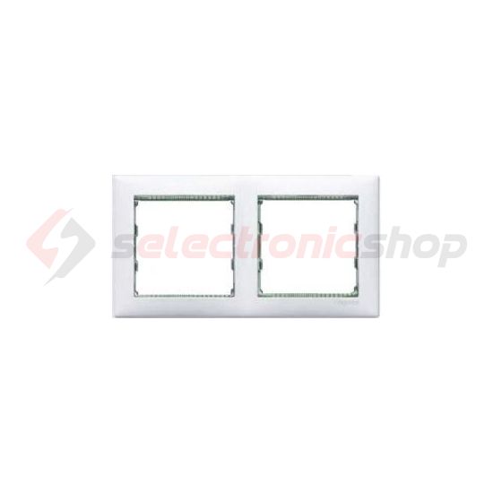 Valena keret 2-es fehér/kristály vízszintes műanyag LEGRAND - 774462