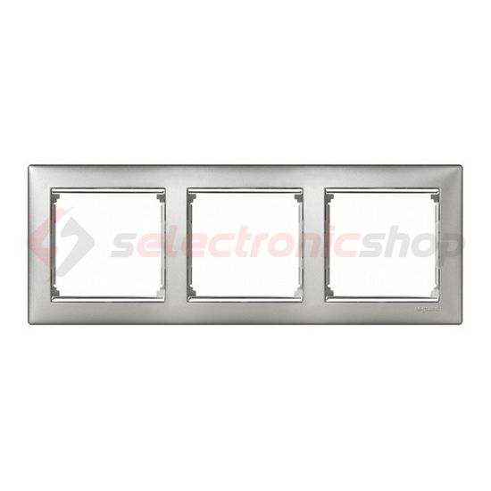 Valena keret 3-as alumínium/ezüst vízszintes műanyag LEGRAND - 770353