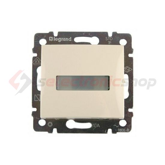 Valena N101 csengőnyomó betét közp. fedéllel 1- billentyűs 1z elefántcsont csengő IP31 jelzőfény LEGRAND - 774115