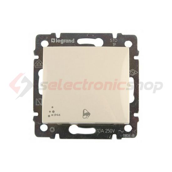 Valena N101 csengőnyomó betét közp. fedéllel 1-billentyűs 1z elefántcsont csengő IP44 műanyag LEGRAND - 774199