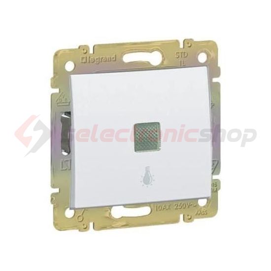 Valena N101 csengőnyomó betét közp. fedéllel 1- billentyűs 1z fehér csengő IP31 jelzőfény LEGRAND - 774415