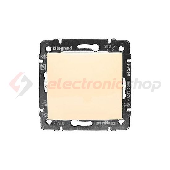 Valena N101 nyomó betét közp. fedéllel 1- billentyűs 1z elefántcsont IP31 süllyesztett dmax. LEGRAND - 774311