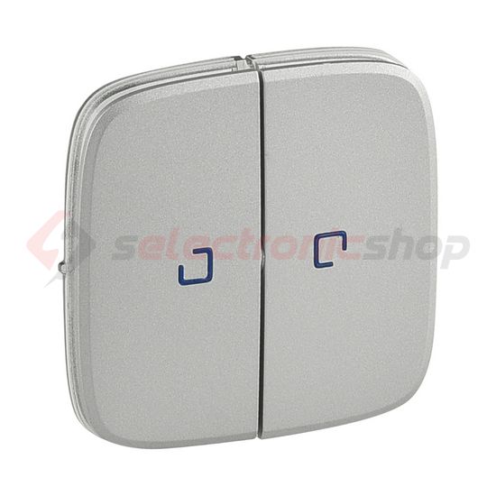 ValenaAllure billentyű kettős kapcs/nyg.-hoz alumínium üres-jel  jelzőfényes IP20 műanyag LEGRAND - 755227