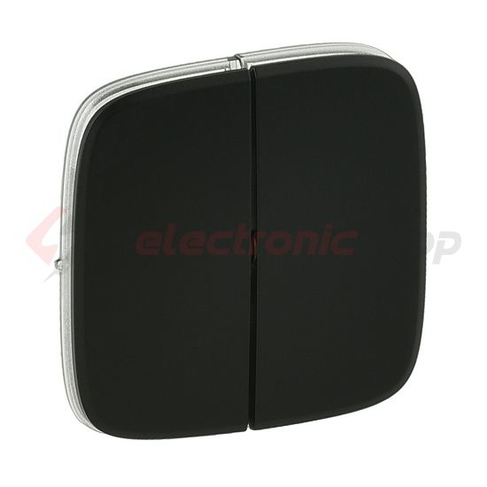 ValenaAllure billentyű kettős kapcs/nyg.-hoz fekete üres-jel IP20 műanyag matt LEGRAND - 755028