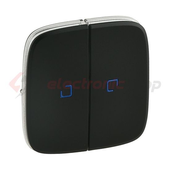 ValenaAllure billentyű kettős kapcs/nyg.-hoz fekete üres-jel  jelzőfényes IP20 műanyag LEGRAND - 755228