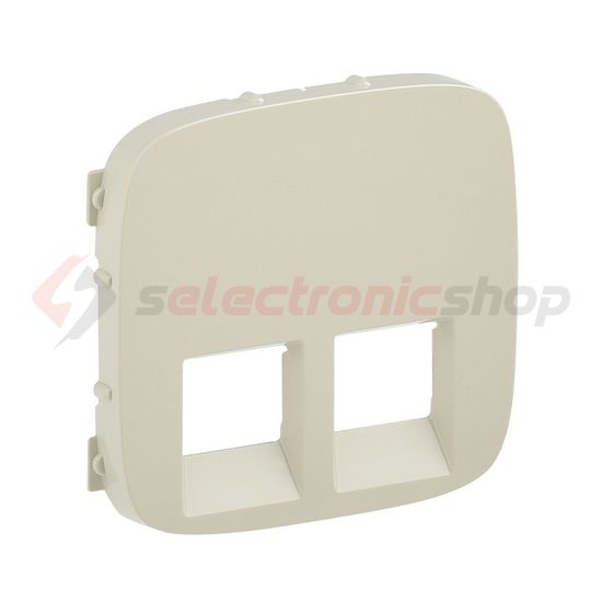 ValenaAllure fedlap 2xRJ45/RJ11 adatcsatlakozóhoz műanyag címketartó nélkül elefántcsont LEGRAND - 755426