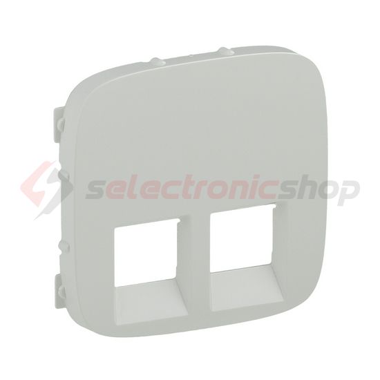ValenaAllure fedlap 2xRJ45/RJ11 adatcsatlakozóhoz műanyag fehér címketartó nélkül LEGRAND - 755425